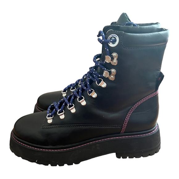 Larroude Jordan Low Leather Combat Boots Size 10 - Picture 4 of 14